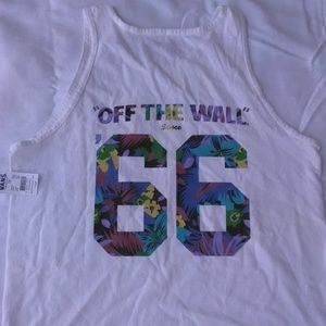 New Vans Mens White Eventide 66 Tank Top Size L